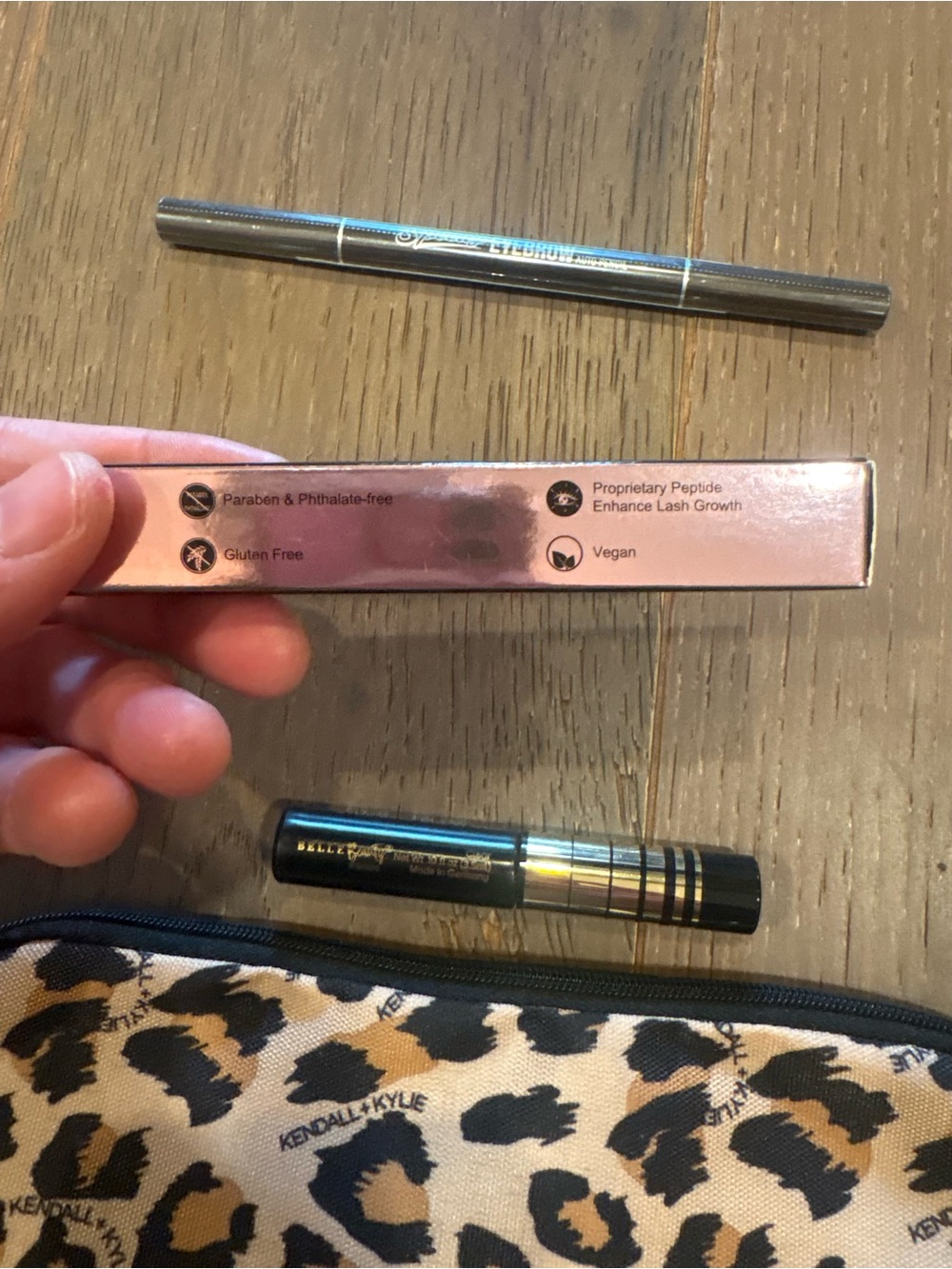 Kendall + Kylie Leopard Bag & Eye/Brow Clean Beauty Bundle $56 NEW - Picture 14 of 16